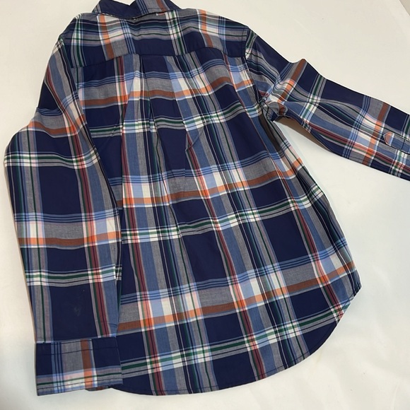 Ralph Lauren Polo plaid cotton poplin shirt- blue multi- size 6 - Picture 5 of 5